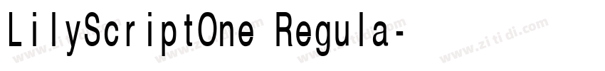 LilyScriptOne Regula字体转换